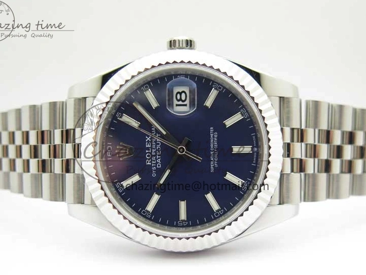 Best AAA Replica Sites Bracelet Best 1:1 41 Marker ZF 2438 Steel 126334 Blue Dial A 904L Stick Edition on Jubilee DateJust Compact 1217